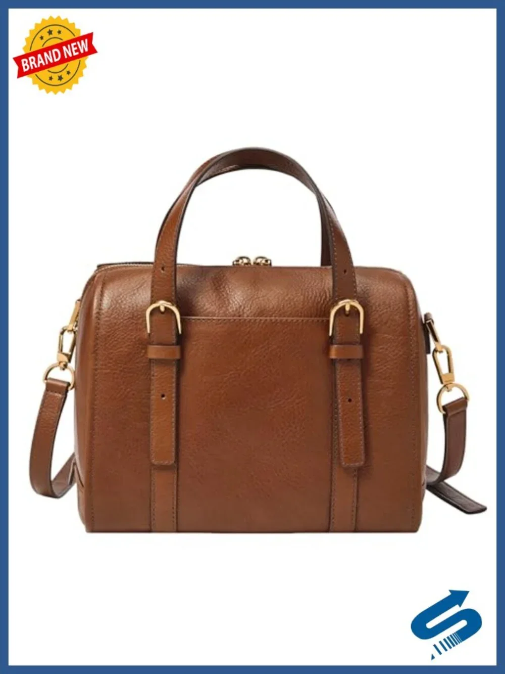 LiteHide Leather Satchel Handbag with Crossbody Strap